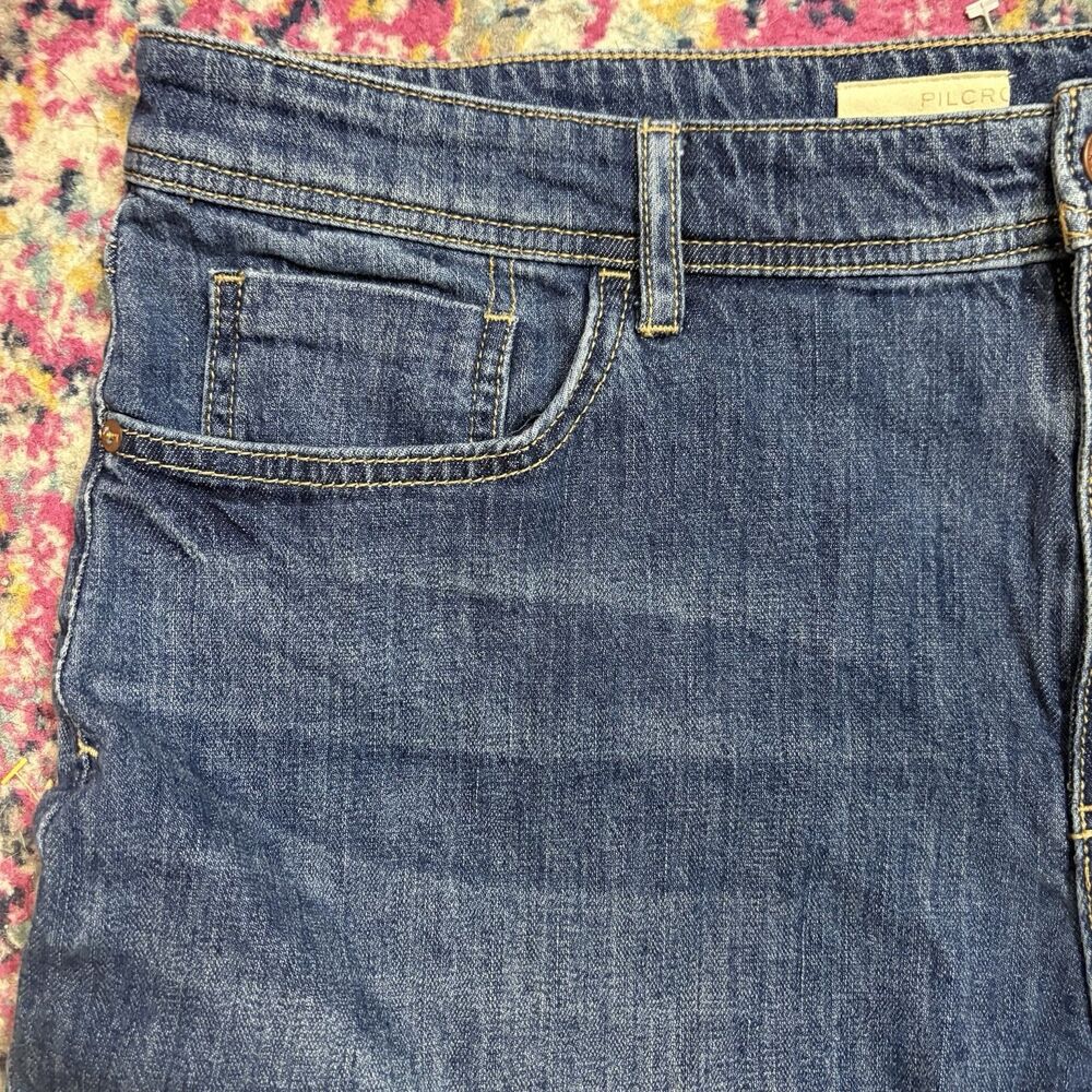 Anthropologie Pilcro Women’s Size 34 Summer  Zipper Blue Denim Shorts Classic - Picture 2 of 7